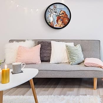 Amazon.co.jp: わんわん物語 (2) 掛け時計 おしゃれ 北欧 壁掛け